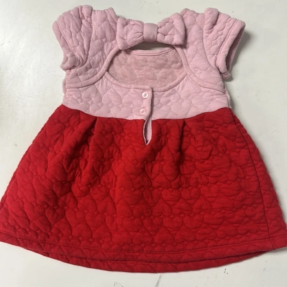 Janie and Jack Quilted Heart Valentine Day Dress 12-18
